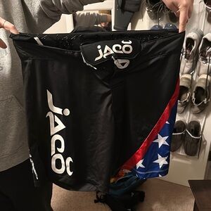 Jaco Black MMA Shorts with Star Design